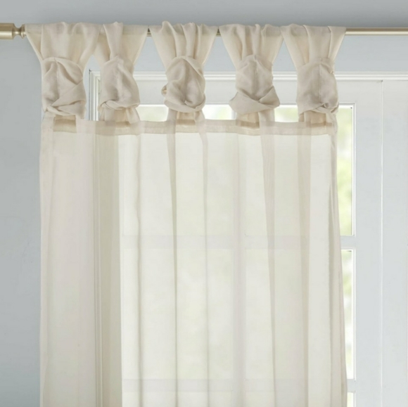 Madison Park DIY Twisted Tab Sheer Curtain Panels - NWT - Picture 2 of 5